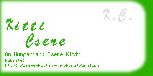 kitti csere business card